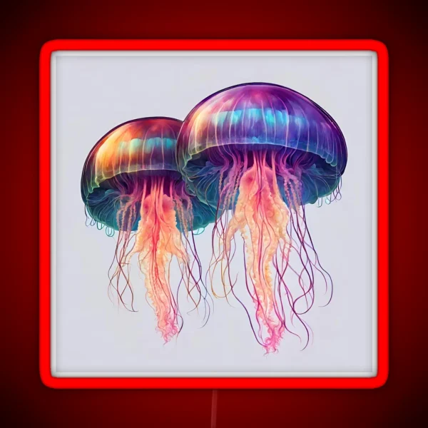 Fluorescent Jellyfish RGB Neon Sign