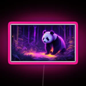 Fluorescent Panda RGB Neon Sign