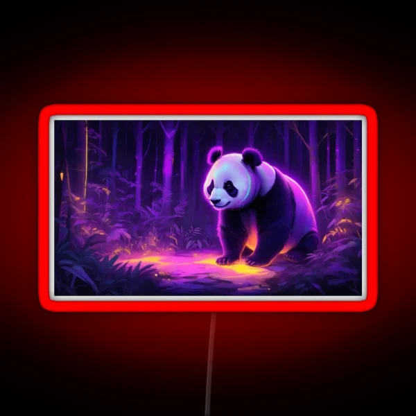 Fluorescent Panda RGB Neon Sign