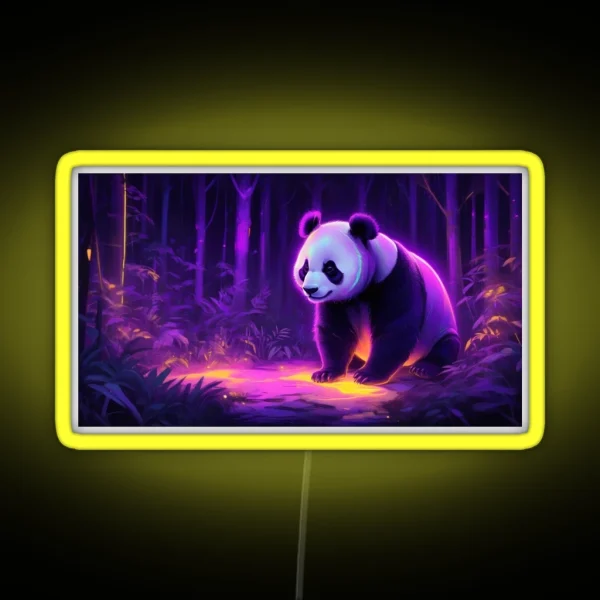 Fluorescent Panda RGB Neon Sign