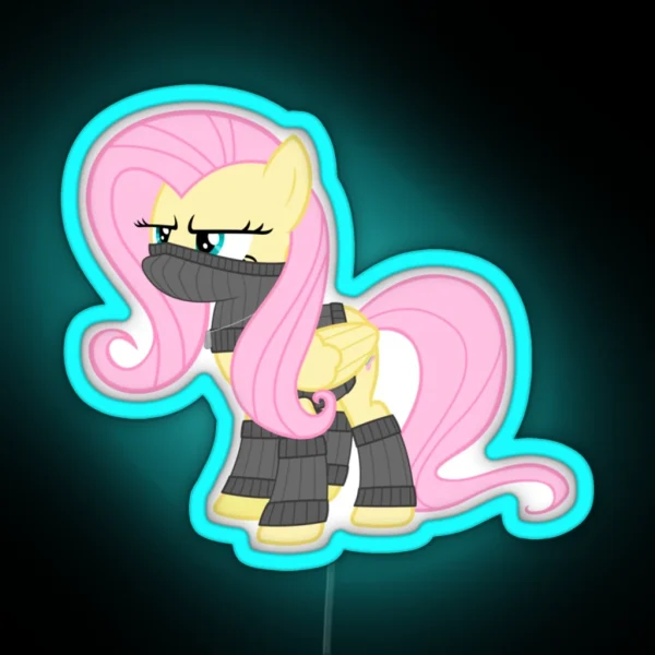 Fluttershy Ninja RGB Neon Sign