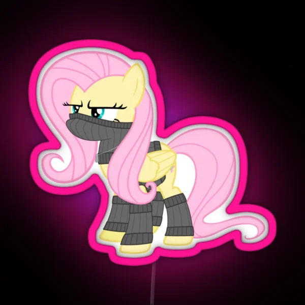 Fluttershy Ninja RGB Neon Sign