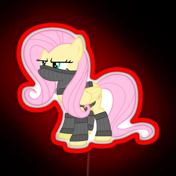 Fluttershy Ninja RGB Neon Sign