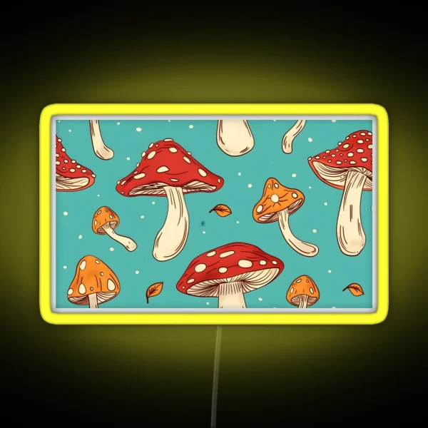 Fly Agaric Fly Agaric Pattern RGB Neon Sign