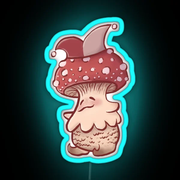 Fly Agaric Jester RGB Neon Sign