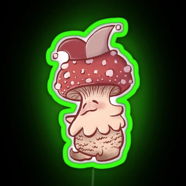 Fly Agaric Jester RGB Neon Sign