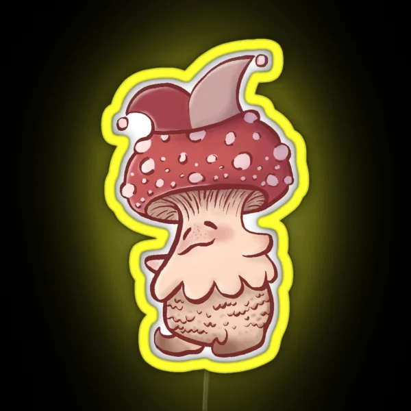 Fly Agaric Jester RGB Neon Sign