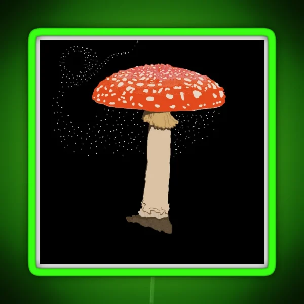 Fly Agaric Mushroom Amanita Muscaria RGB Neon Sign