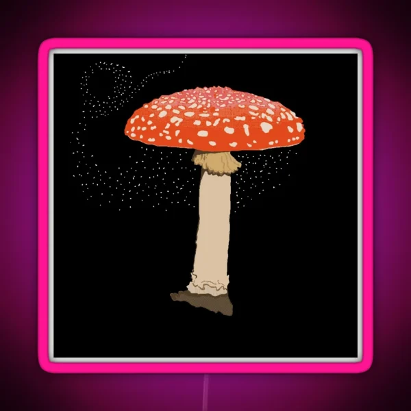Fly Agaric Mushroom Amanita Muscaria RGB Neon Sign