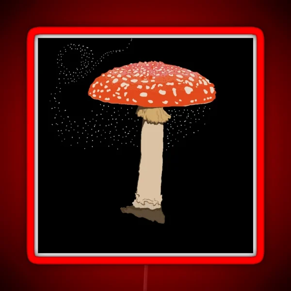 Fly Agaric Mushroom Amanita Muscaria RGB Neon Sign