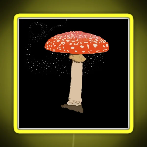 Fly Agaric Mushroom Amanita Muscaria RGB Neon Sign