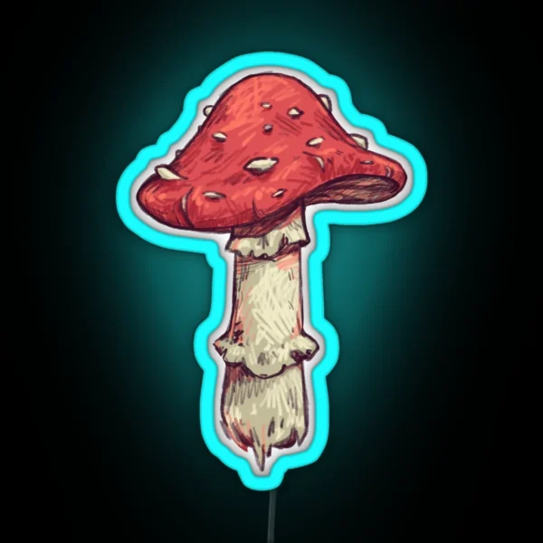 Fly Agaric Mushroom RGB Neon Sign