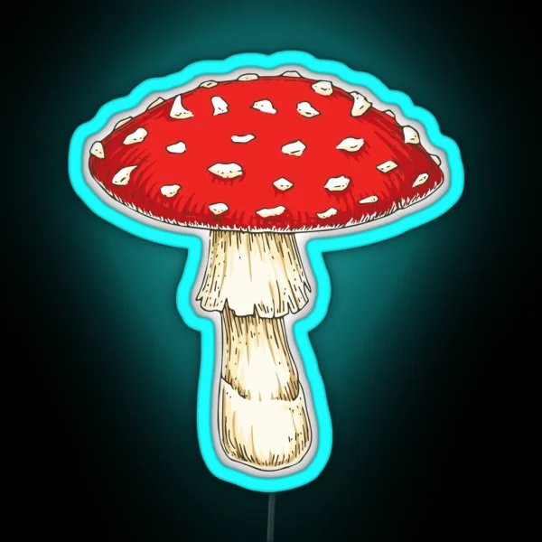 Fly Agaric Mushroom RGB Neon Sign