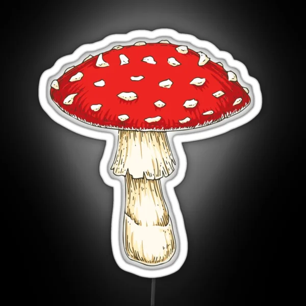 Fly Agaric Mushroom RGB Neon Sign