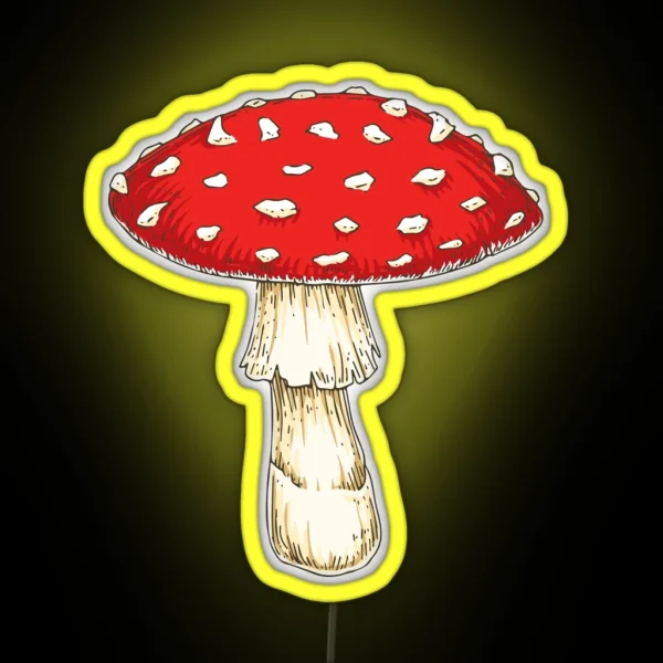 Fly Agaric Mushroom RGB Neon Sign