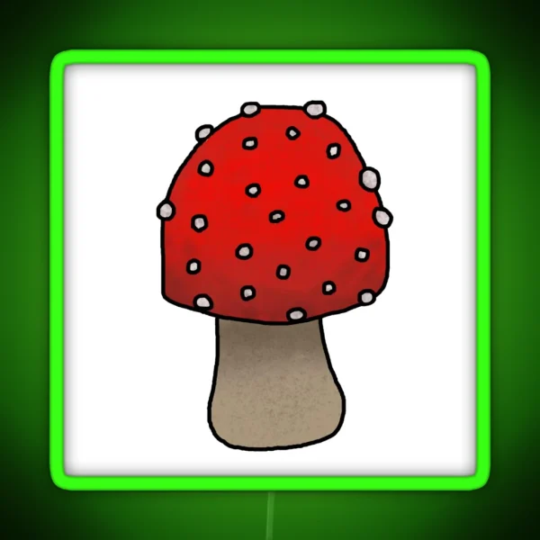 Fly Agaric Mushroom RGB Neon Sign