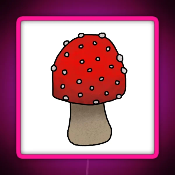 Fly Agaric Mushroom RGB Neon Sign