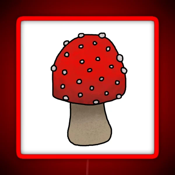 Fly Agaric Mushroom RGB Neon Sign