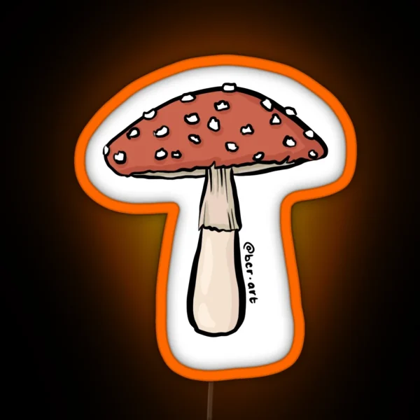 Fly Agaric Mushroom RGB Neon Sign