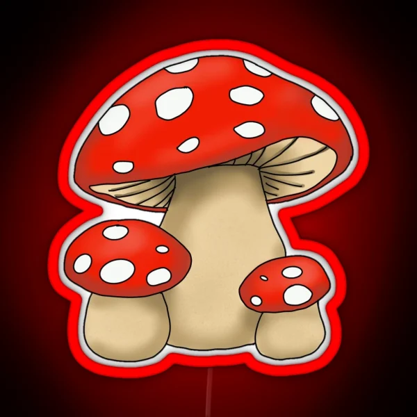 Fly Agaric Mushrooms RGB Neon Sign