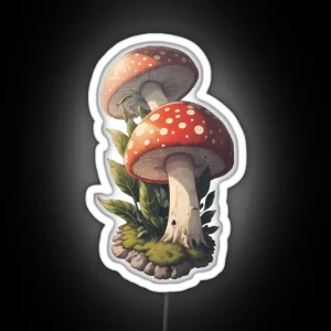 Fly Agaric Mushrooms RGB Neon Sign