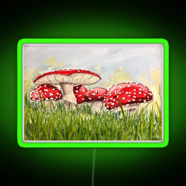 Fly Agaric Toadstools RGB Neon Sign