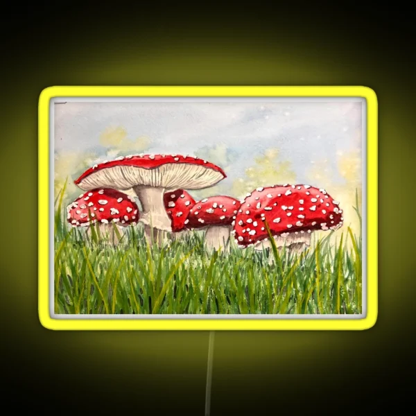 Fly Agaric Toadstools RGB Neon Sign