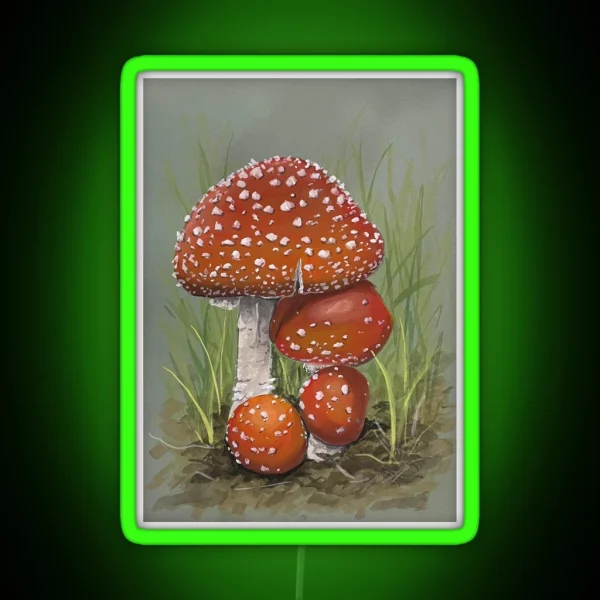 Fly Agarics RGB Neon Sign