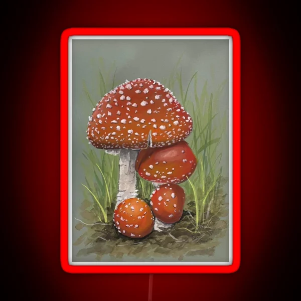Fly Agarics RGB Neon Sign