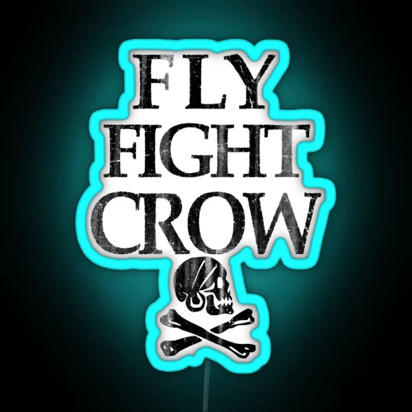Fly Fight Crow RGB Neon Sign