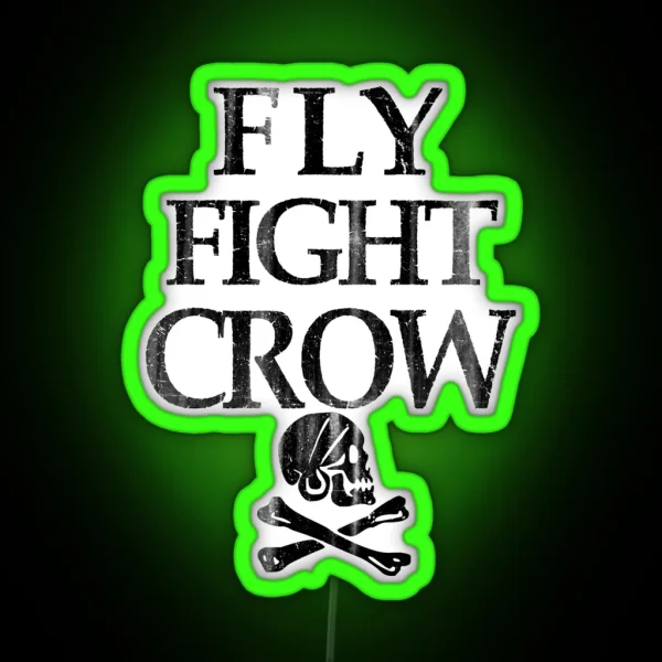 Fly Fight Crow RGB Neon Sign