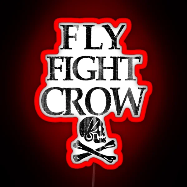 Fly Fight Crow RGB Neon Sign