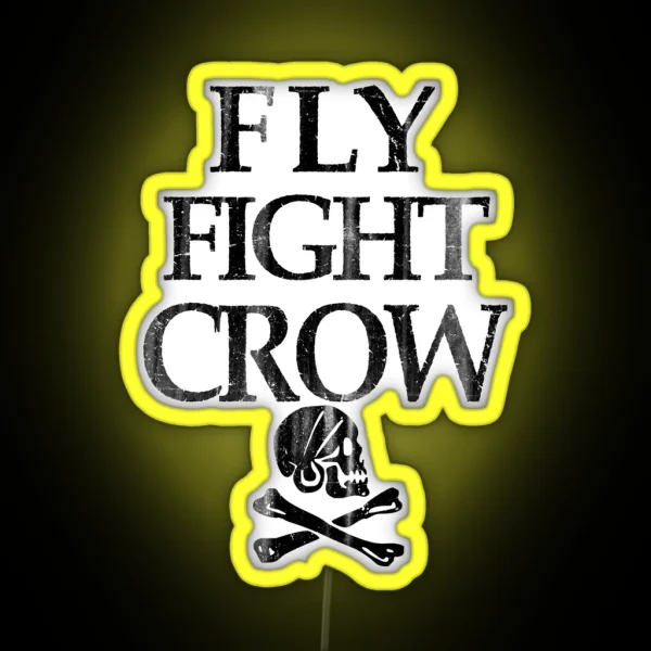 Fly Fight Crow RGB Neon Sign