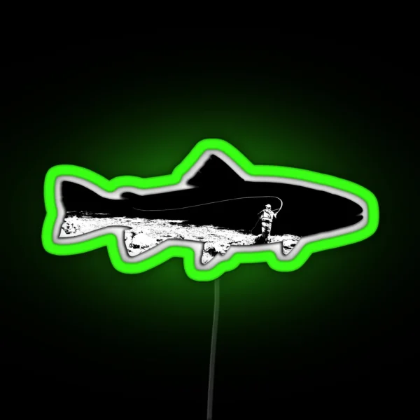 Fly Fisherman RGB Neon Sign