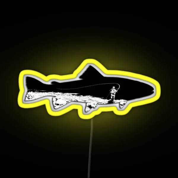 Fly Fisherman RGB Neon Sign