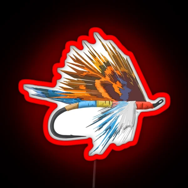 Fly Fishing Art RGB Neon Sign