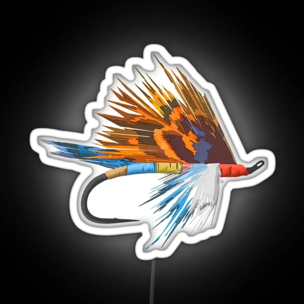 Fly Fishing Art RGB Neon Sign