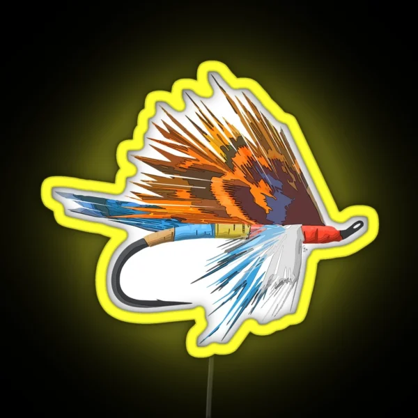 Fly Fishing Art RGB Neon Sign