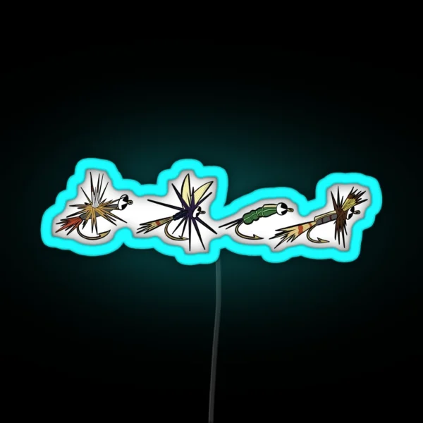Fly Fishing Flies RGB Neon Sign