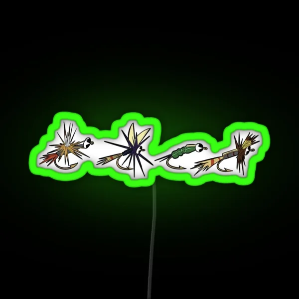 Fly Fishing Flies RGB Neon Sign