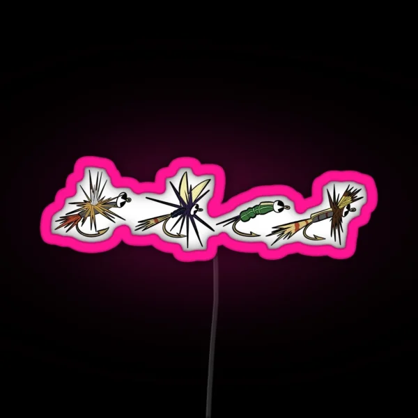 Fly Fishing Flies RGB Neon Sign