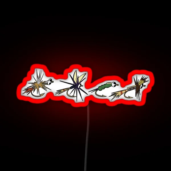 Fly Fishing Flies RGB Neon Sign