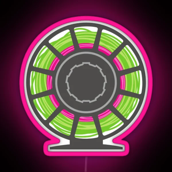 Fly Fishing Fun Reel Graphic RGB Neon Sign