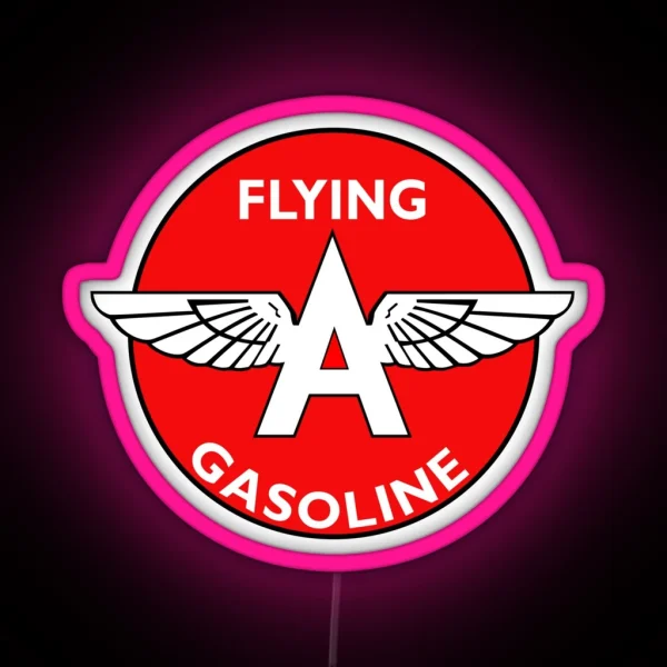 Flying A Gasoline Vintage Sign RGB Neon Sign