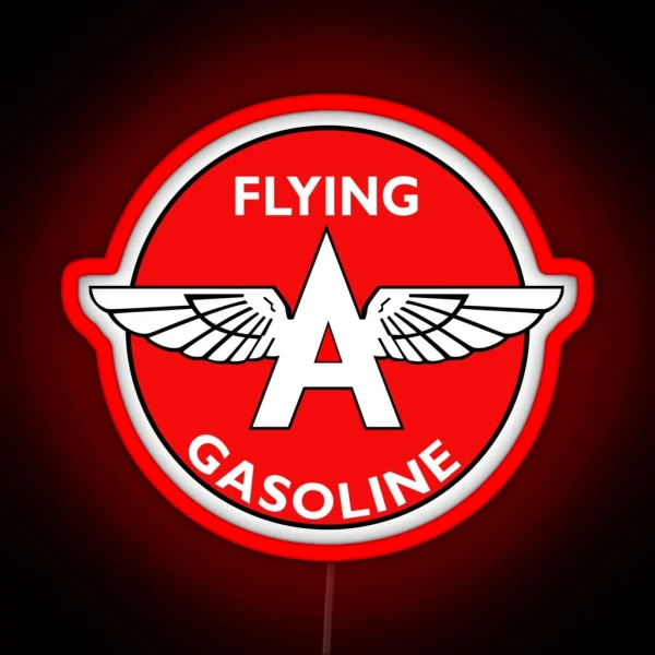 Flying A Gasoline Vintage Sign RGB Neon Sign