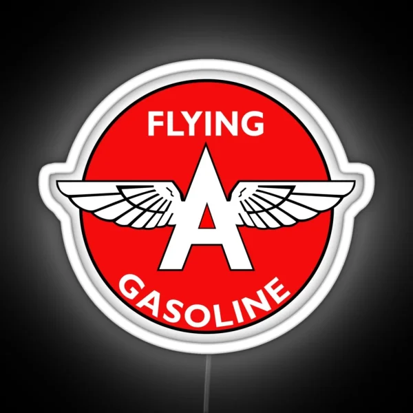 Flying A Gasoline Vintage Sign RGB Neon Sign