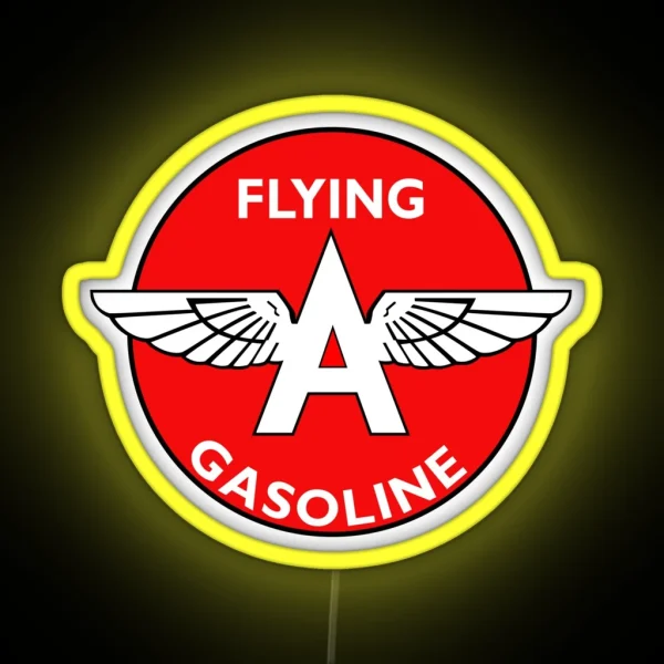 Flying A Gasoline Vintage Sign RGB Neon Sign