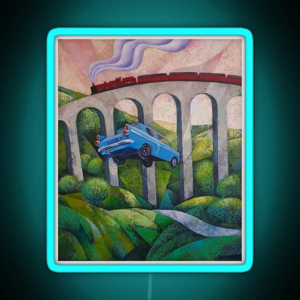 Flying Car RGB Neon Sign