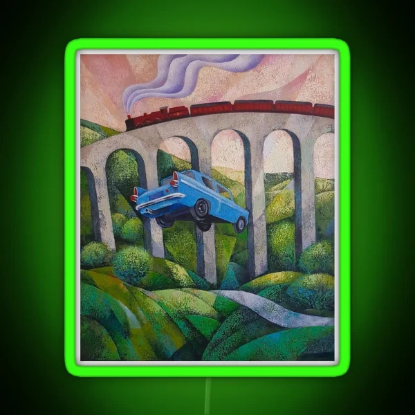 Flying Car RGB Neon Sign