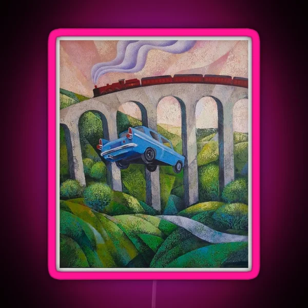 Flying Car RGB Neon Sign
